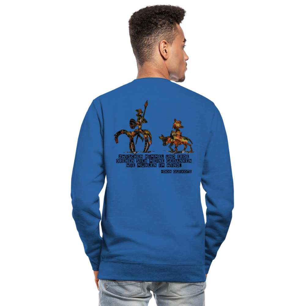 Unisex Pulli Don Quixote Backprint - Royalblau