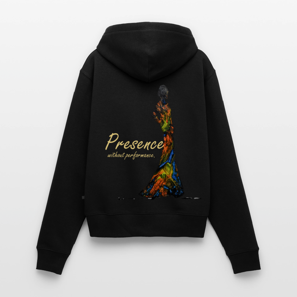 Frauen Kapuzenjacke Presence Backprint - Schwarz