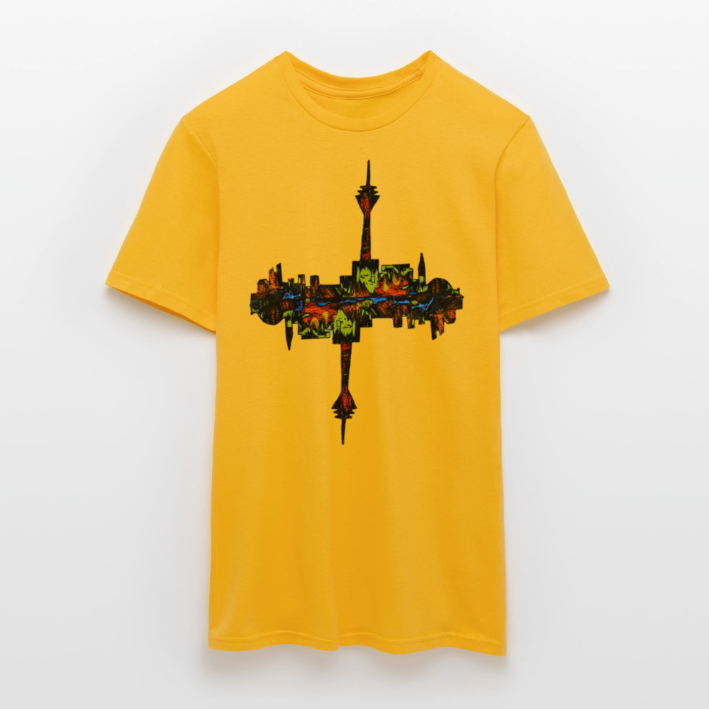 Männer T-Shirt Düsseldorfer Skyline V.7 - Gelb