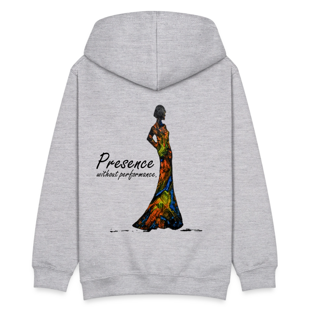 Teenager Hoodie Presence Backprint - Hellgrau meliert