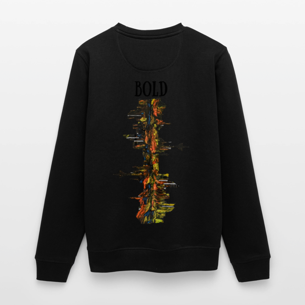 Unisex Bio Pulli Düsseldorfer Skyline Backprint - Schwarz