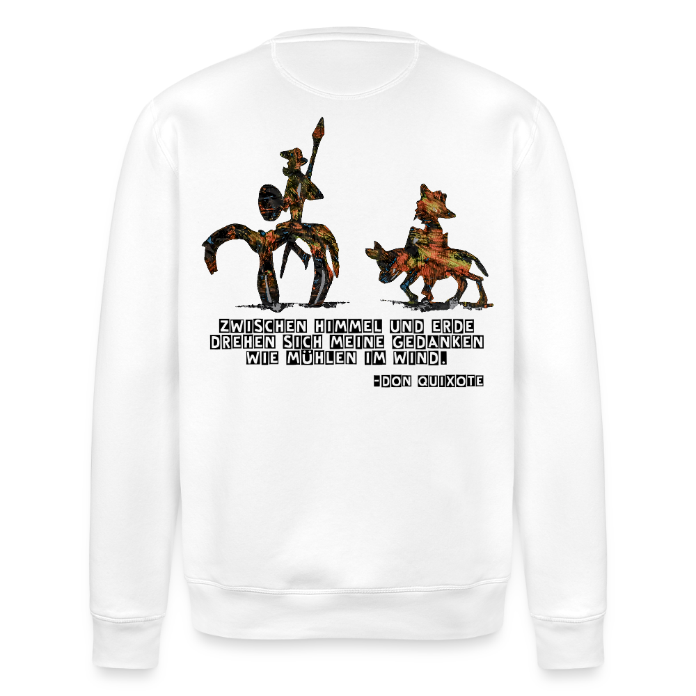 Unisex Bio Pulli Don Quixote Backprint - Weiß