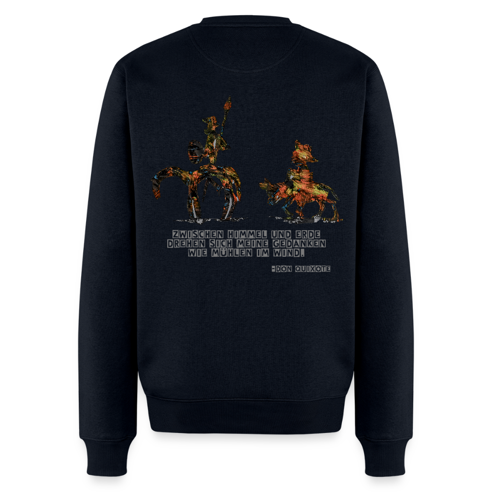 Männer Pulli Don Quixote Backprint - Navy