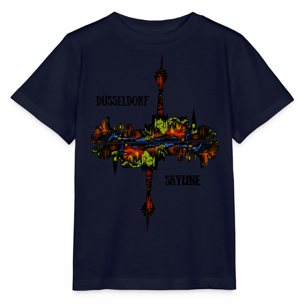Unisex Kinder T-Shirt Düsseldorfer Skyline V.7 - Navy
