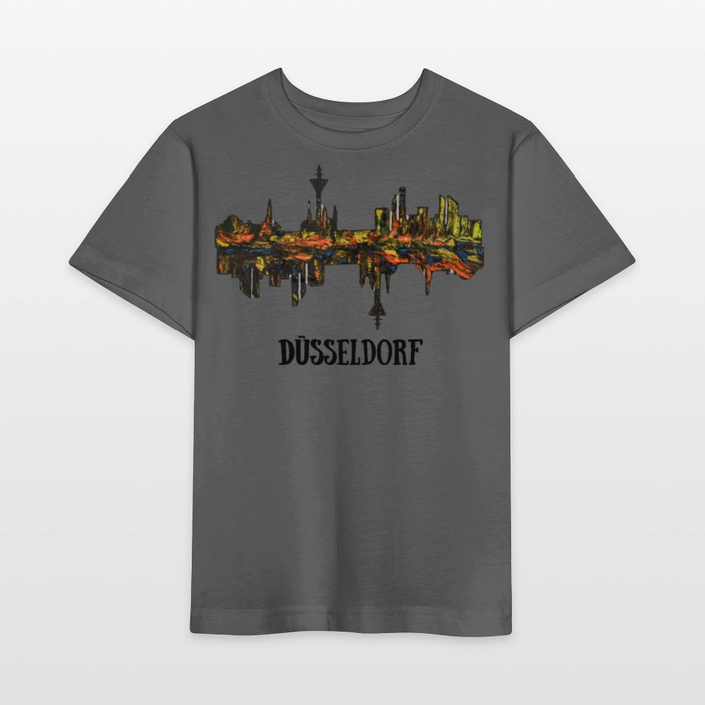 Unisex Kinder T-Shirt Düsseldorfer Skyline V.3 - Anthrazit