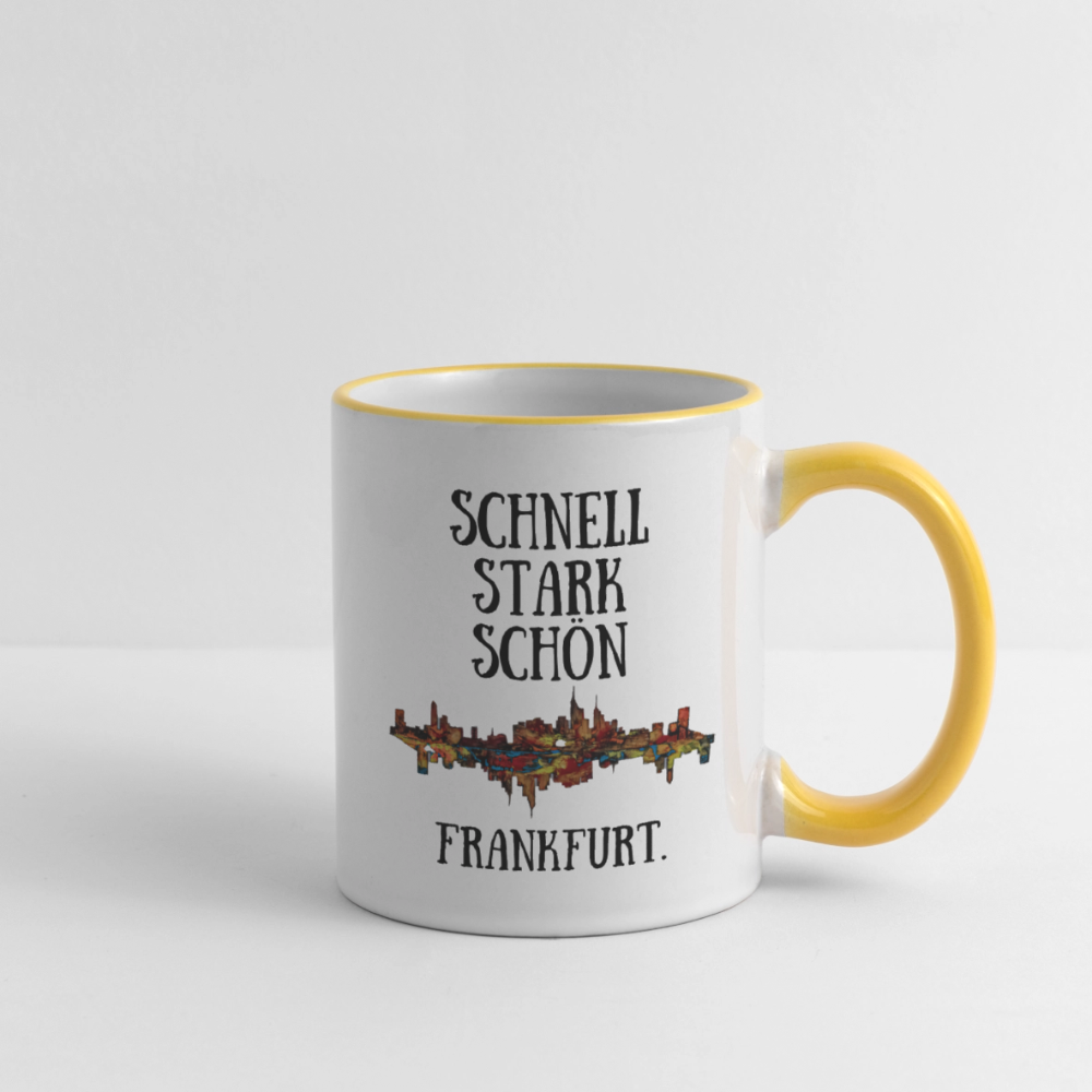 Tasse - Weiß/Gelb