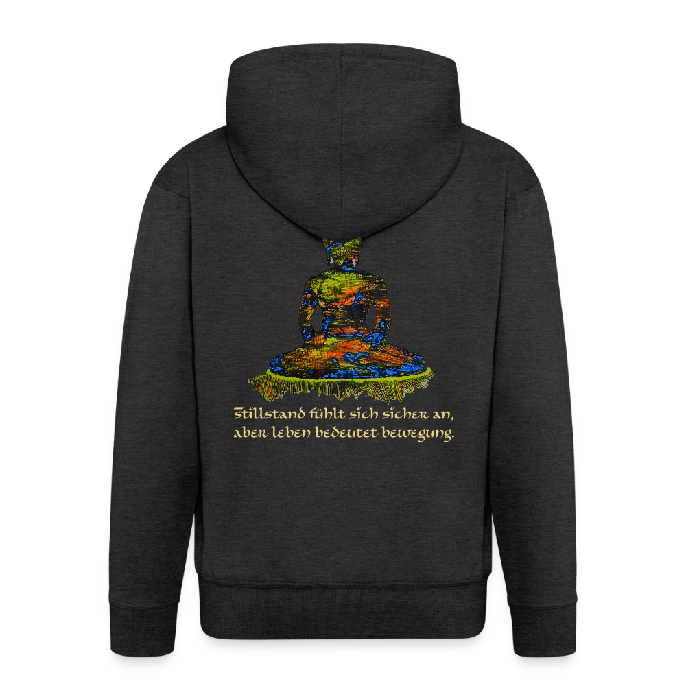 Männer Kapuzenjacke Buddha Backprint - Anthrazit