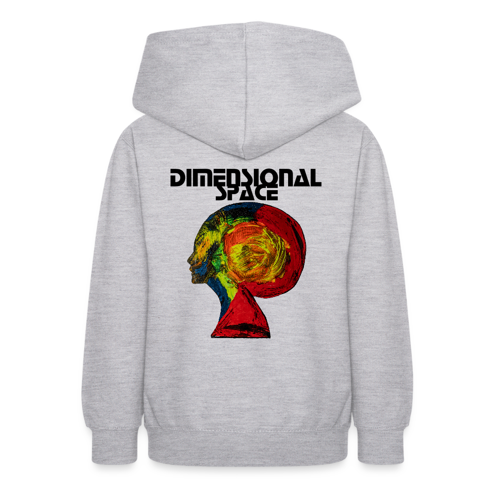 Teenager Hoodie Gaia Backprint - Hellgrau meliert