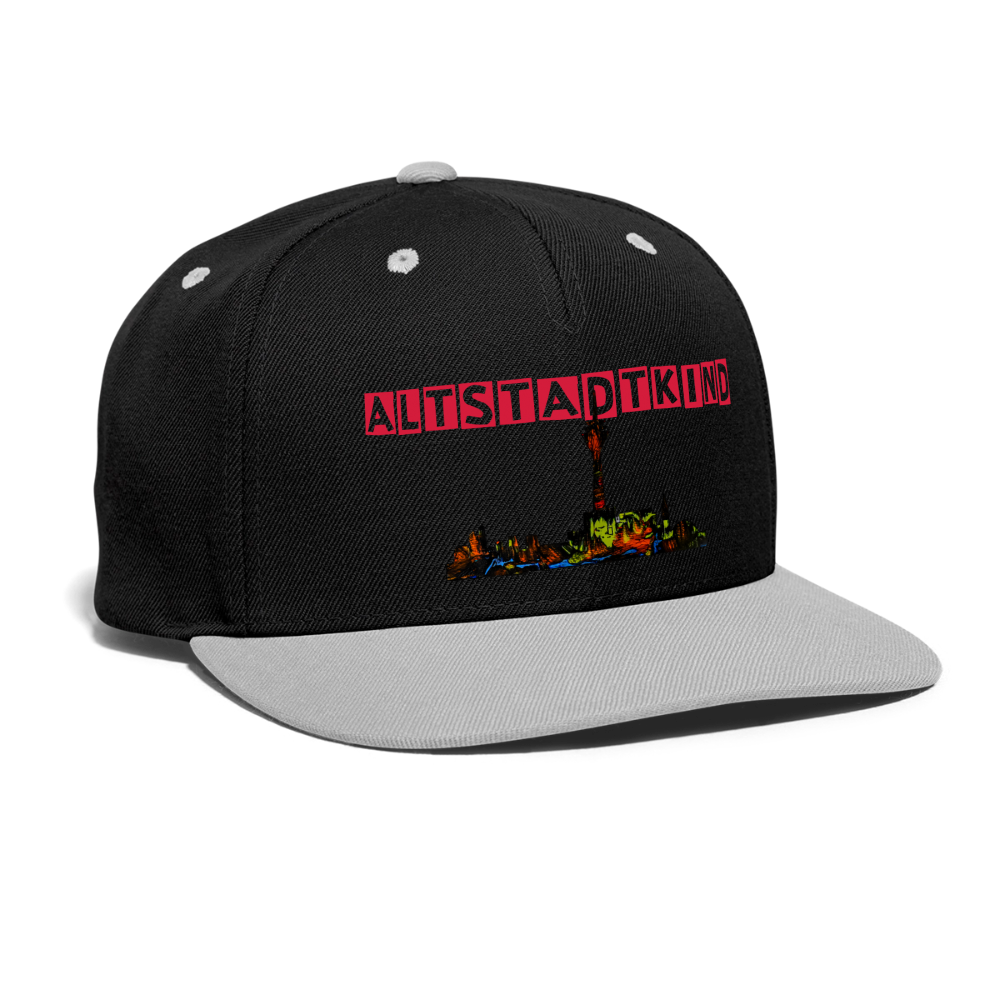 Kontrast Snapback Cap - Schwarz/Grau