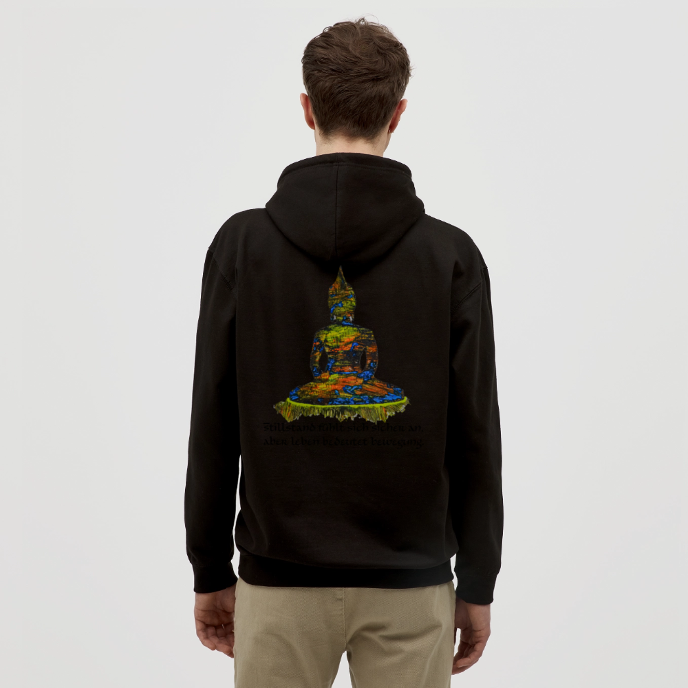 Unisex Hoodie Buddha Backprint - Schwarz