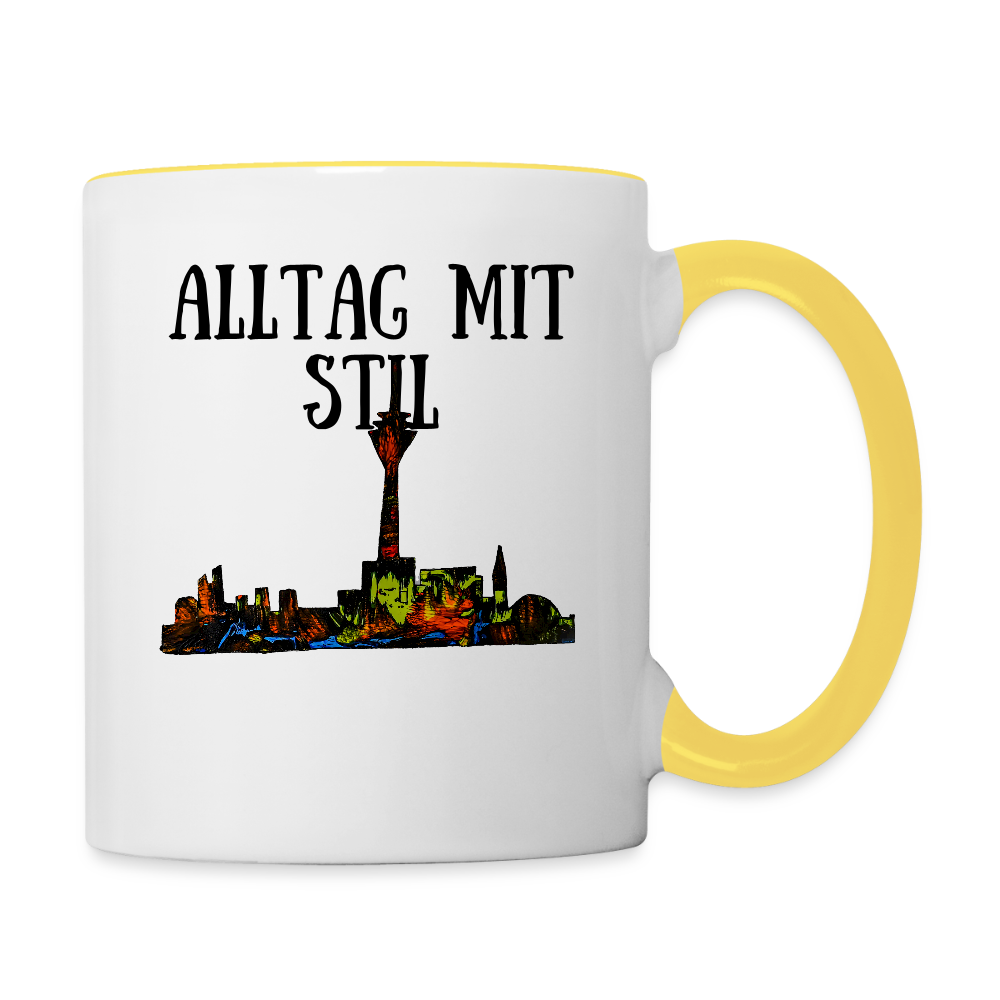 Tasse - Weiß/Gelb