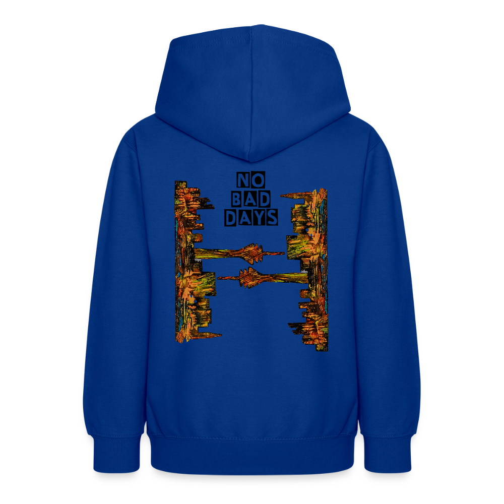 Teenager Hoodie Düsseldorfer Skyline Backprint - Royalblau