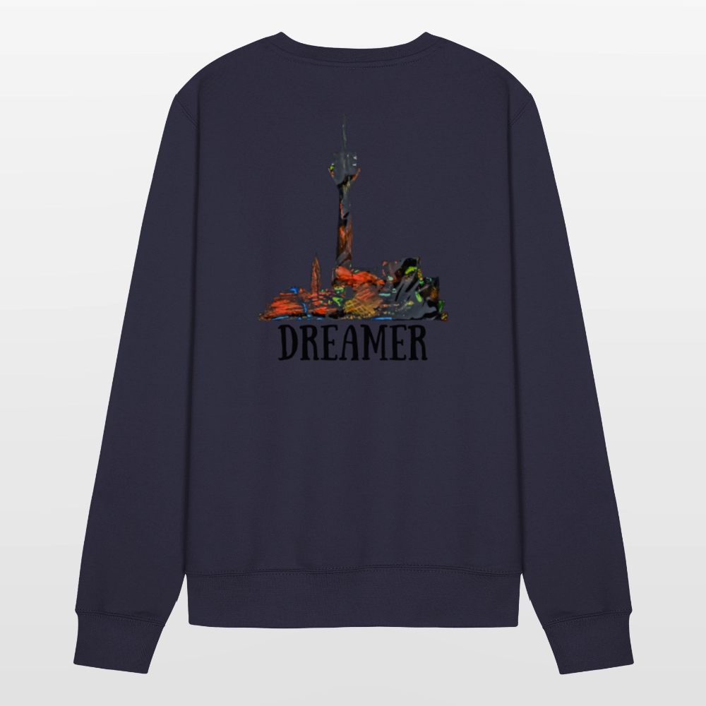 Unisex Pulli Düsseldorferskyline Backprint - Navy