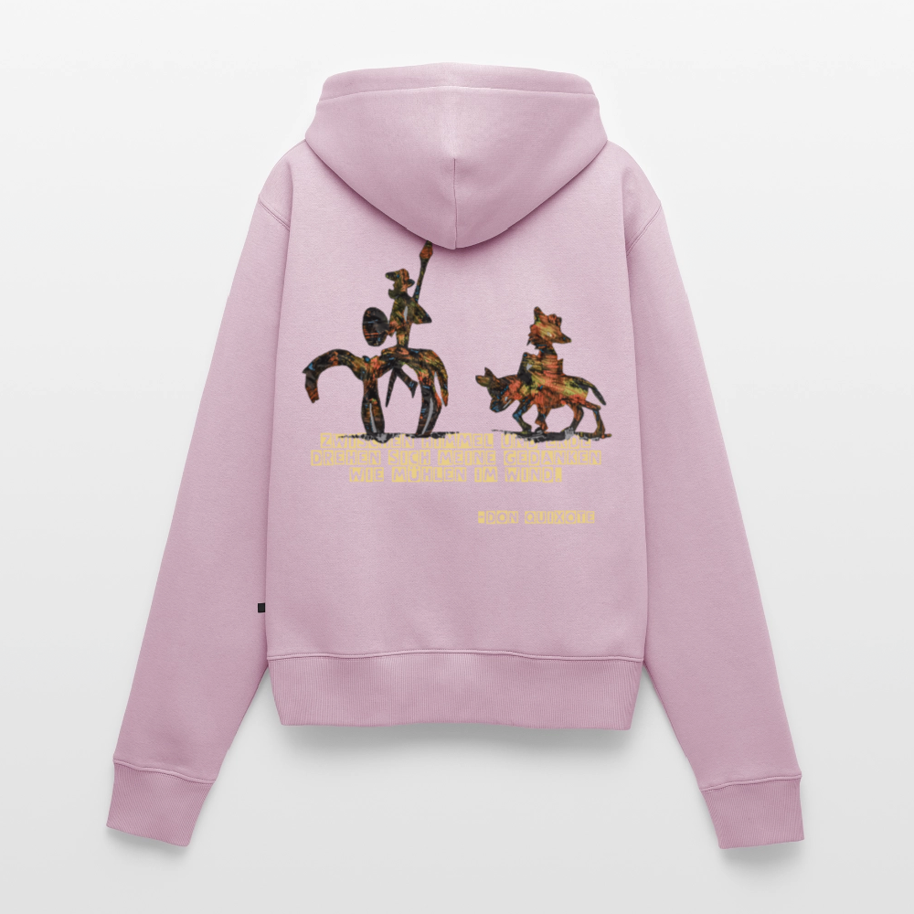 Frauen Kapuzenjacke Don Quixote Backprint - Altrosa