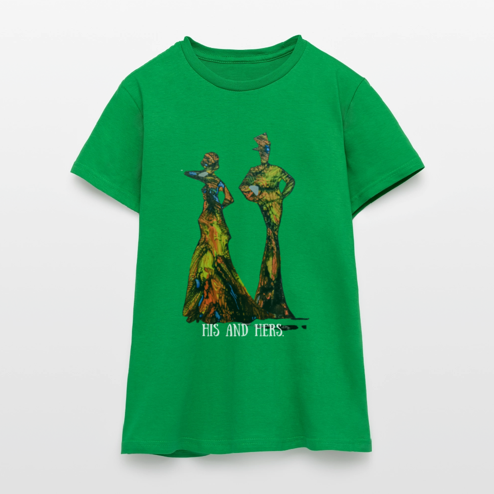 Frauen T-Shirt Zylinder und Stella - Kelly Green