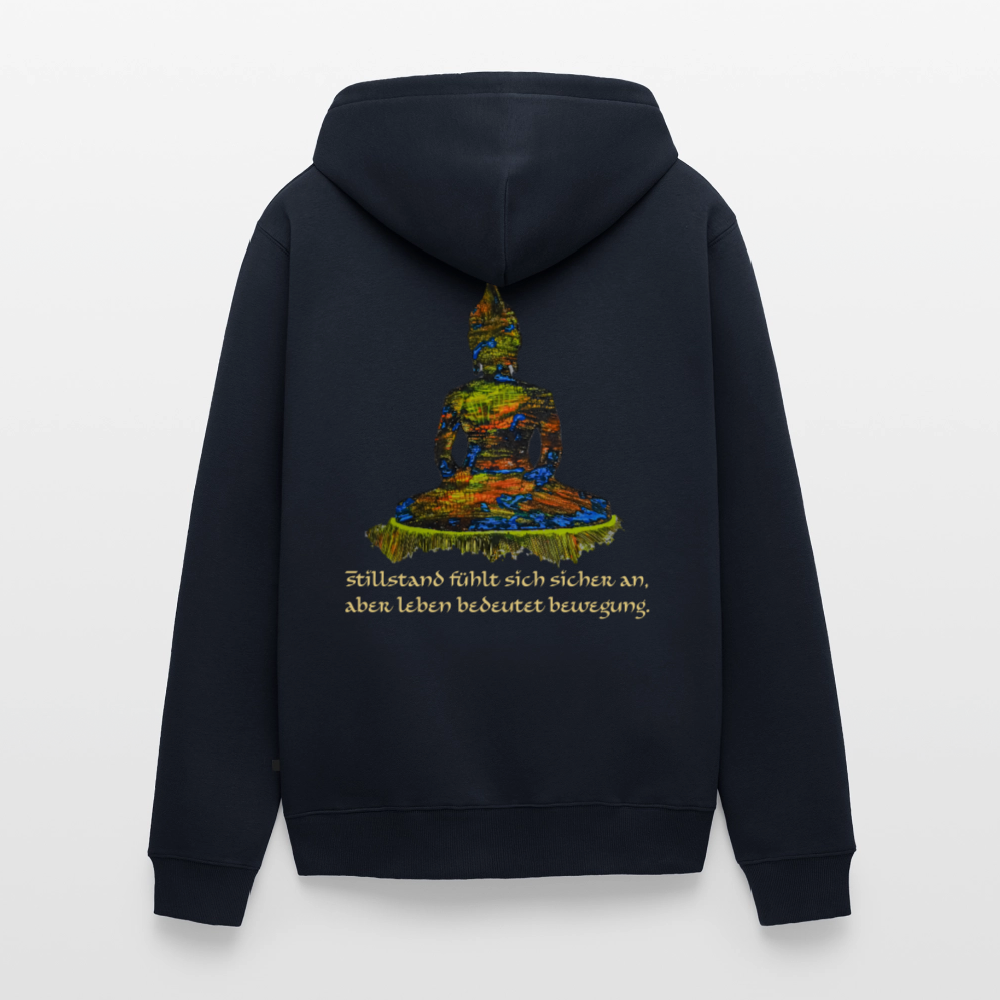 Männer Kapuzenjacke Buddha Backprint - Navy