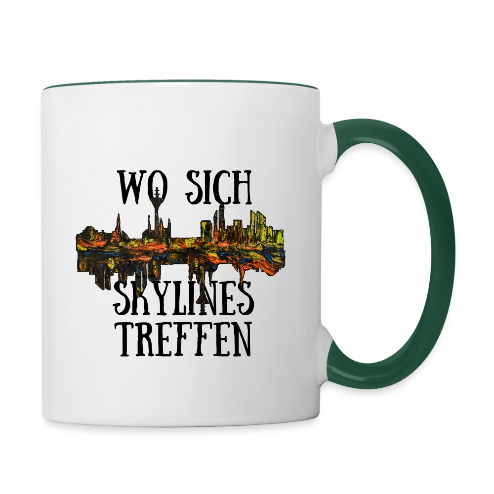 Tasse - Weiß/Dunkelgrün