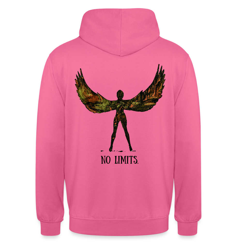 Unisex Hoodie Angel Backprint - Pink
