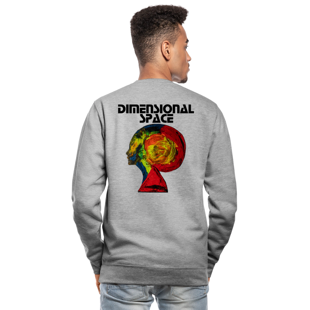 Unisex Pulli Gaia Backprint - Weißgrau meliert