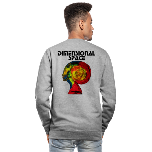 Unisex Pulli Gaia Backprint - Weißgrau meliert