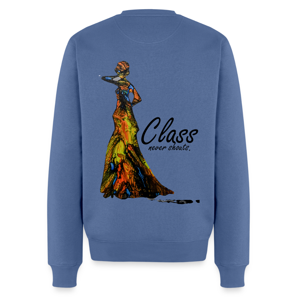 Männer Pulli Class Backprint - Taubenblau