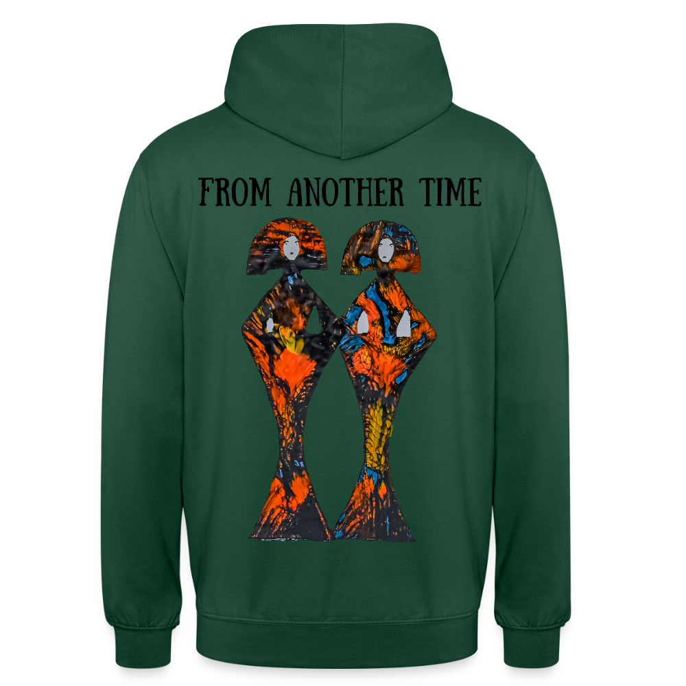 Unisex Hoodie Geishas Backprint - Flaschengrün