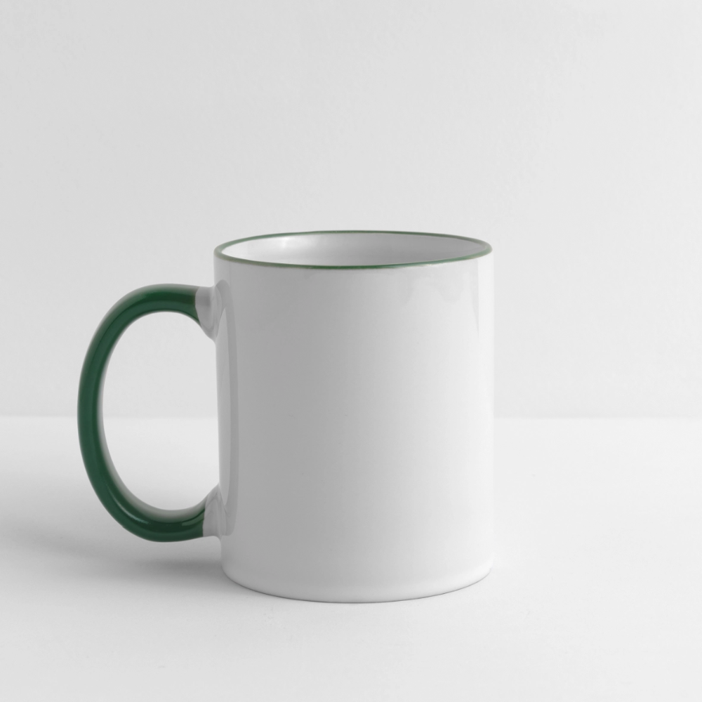 Tasse - Weiß/Dunkelgrün