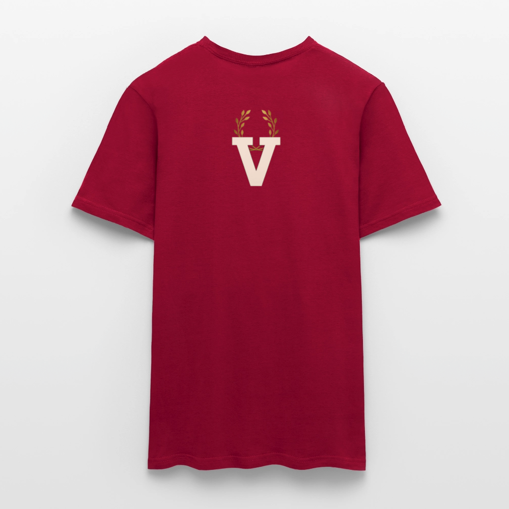 Männer T-Shirt Düsseldorfer Skyline V.9 - Ziegelrot