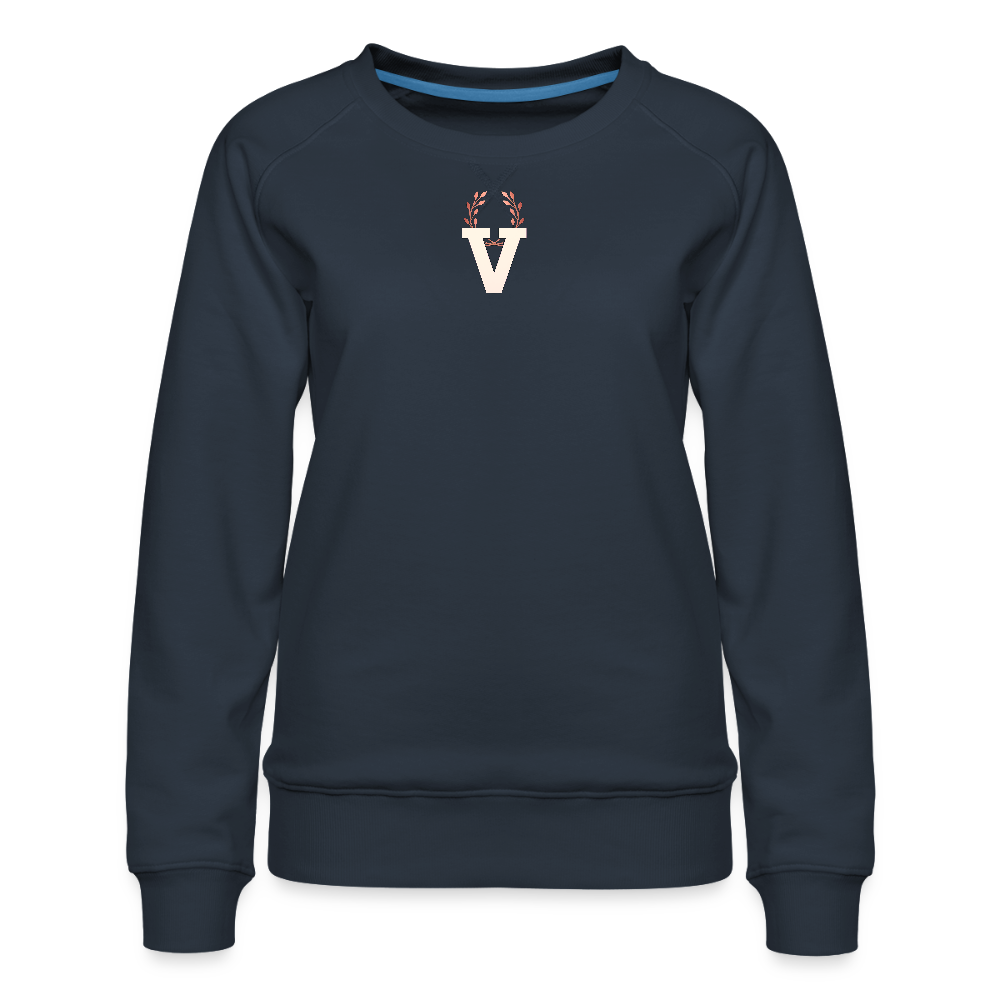 Frauen Hoodie Düsseldorfer Skyline Backprint - Navy