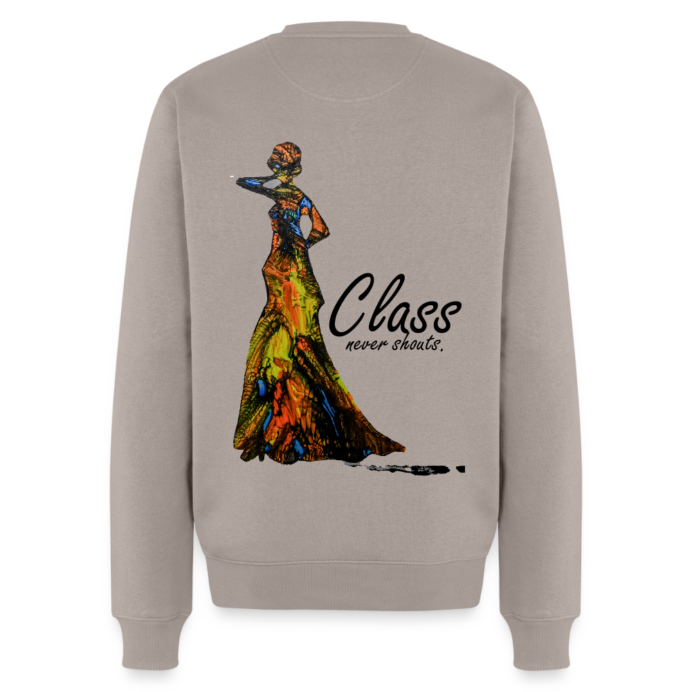 Männer Pulli Class Backprint - Taupe
