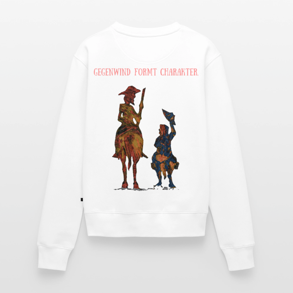 Frauen Pulli Don Quixote Backprint - Weiß