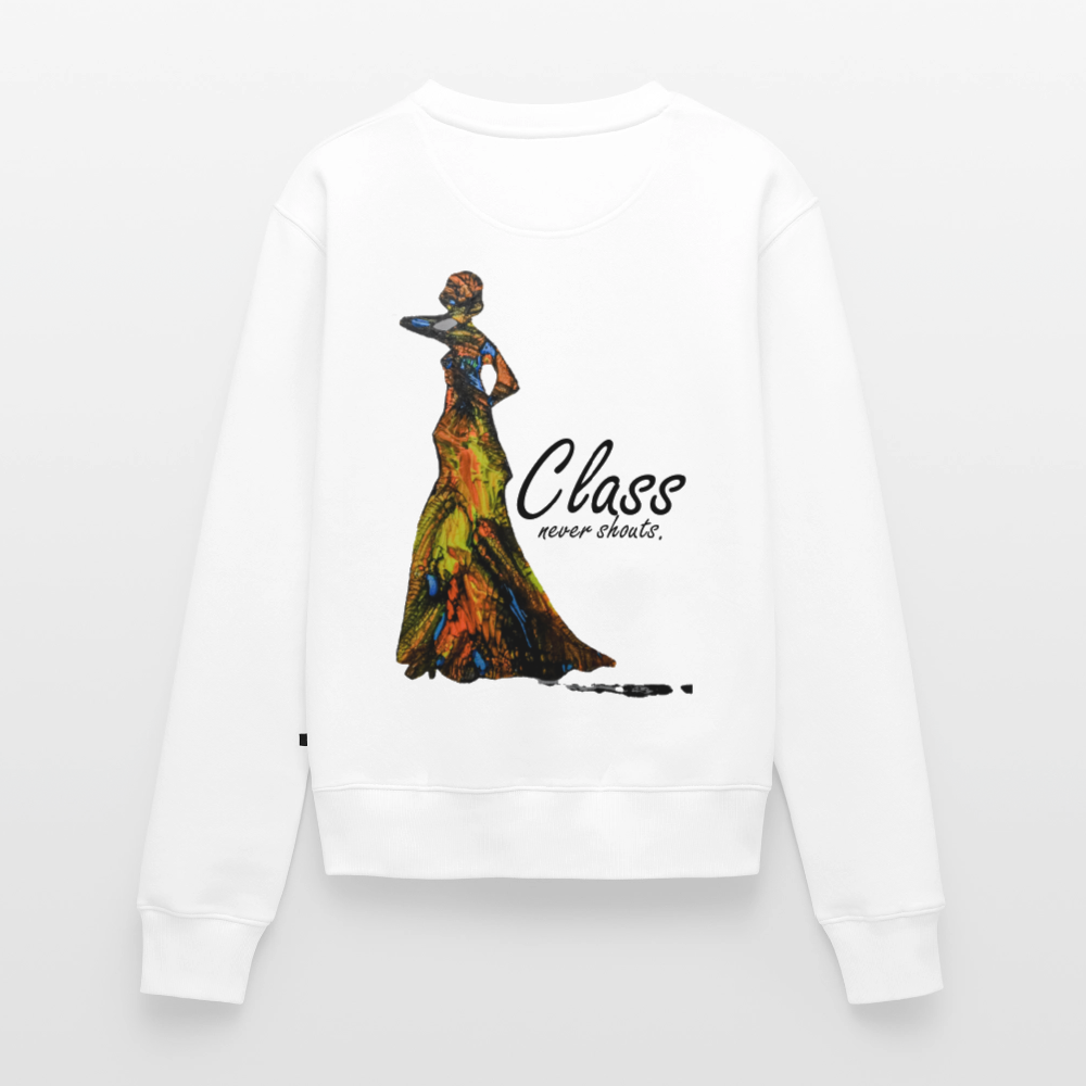 Frauen Pulli Class Backprint - Weiß