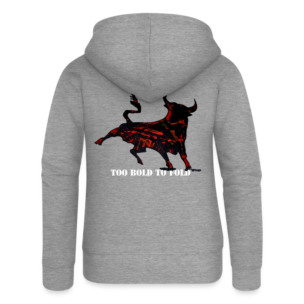 Frauen Kapuzenjacke Torro Backprint - Grau meliert