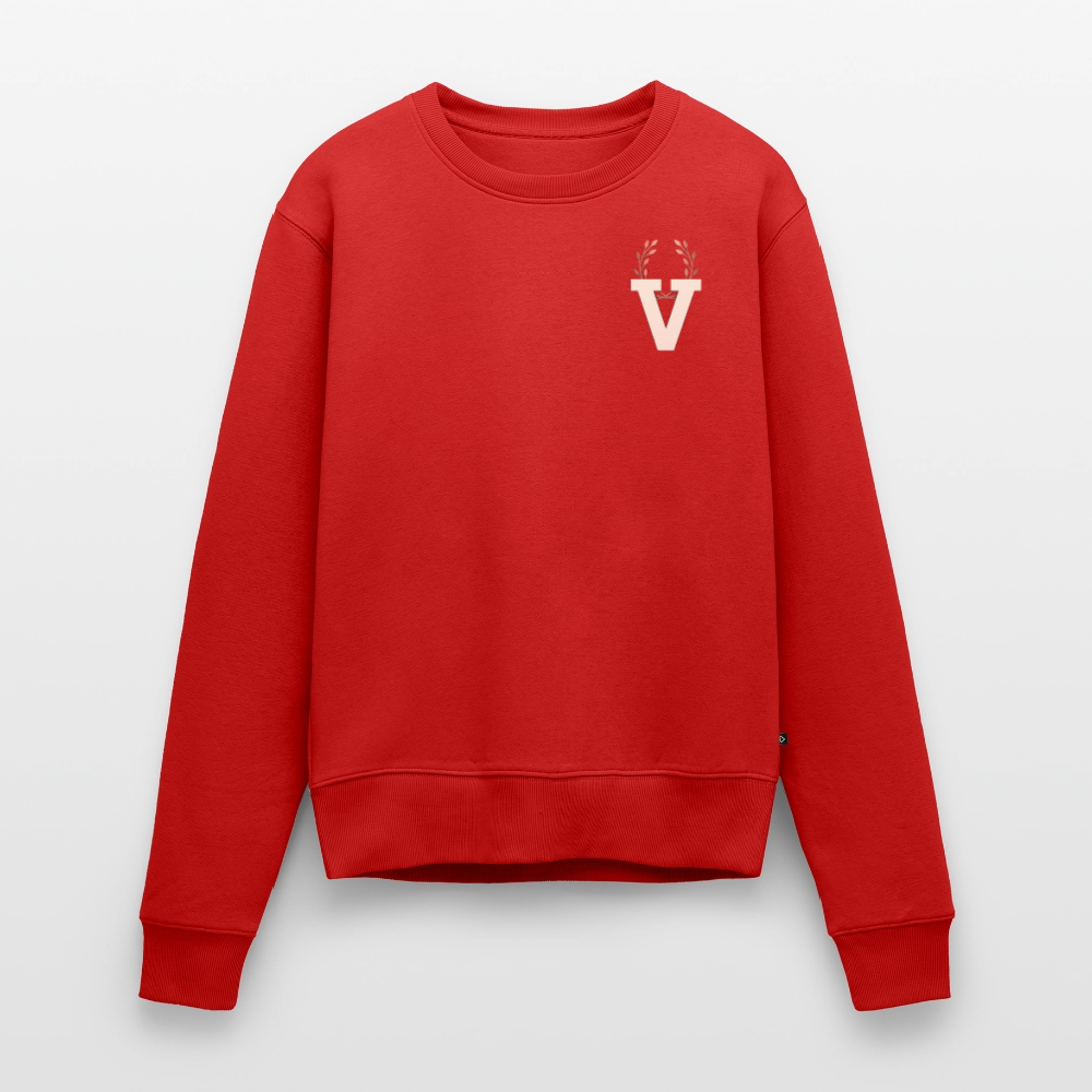 Frauen Pulli Düsseldorfer Skyline Backprint - Rot