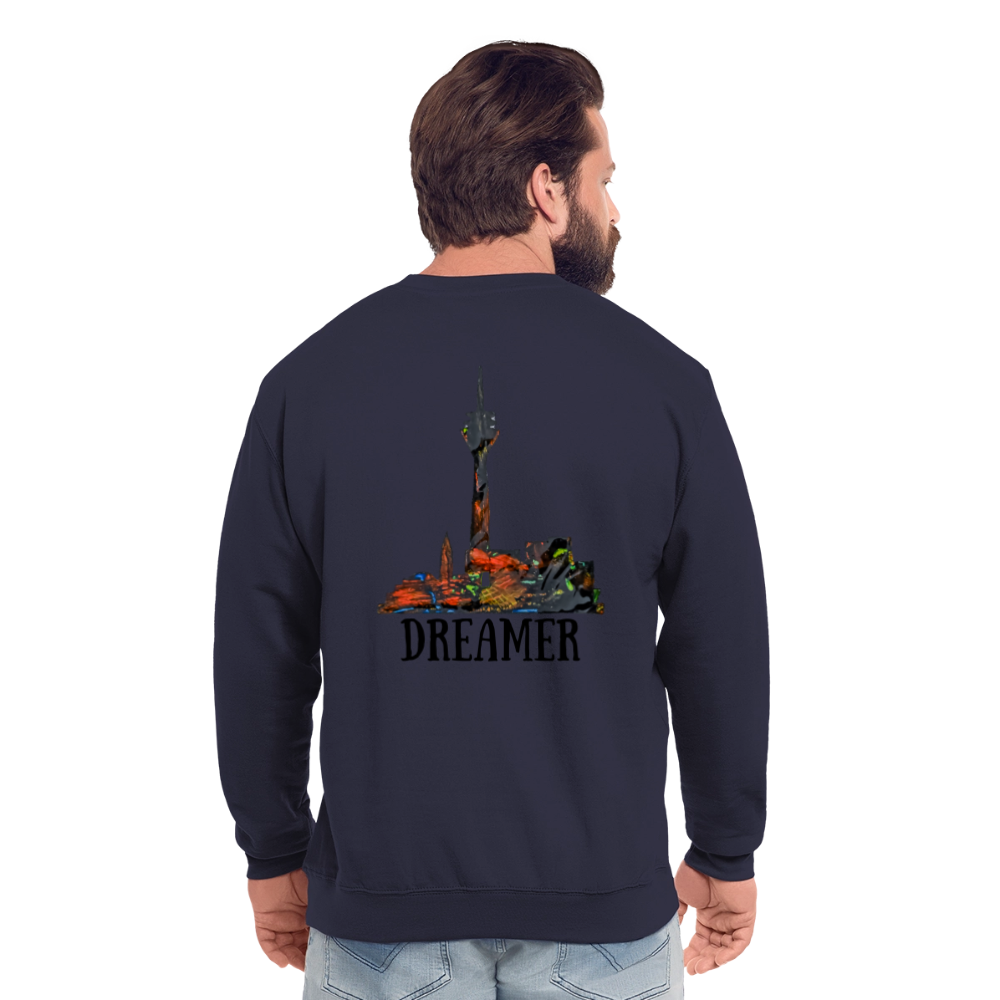 Unisex Pulli Düsseldorferskyline Backprint - Navy