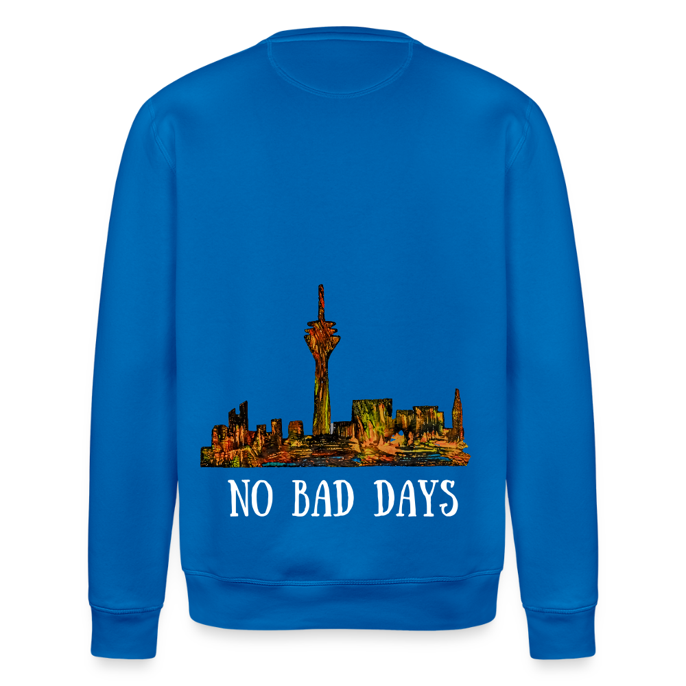 Unisex Bio Pulli Düsseldorfer Skyline Backprint - Königsblau