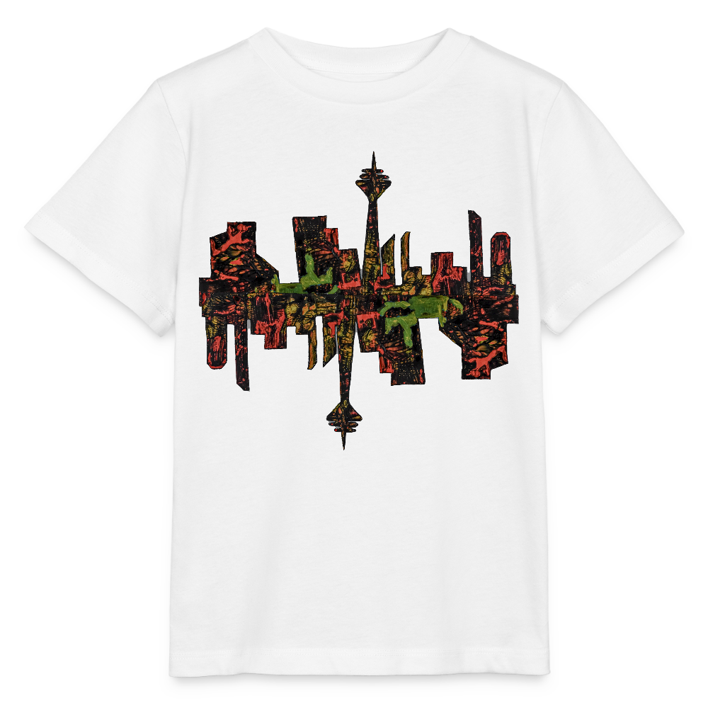 Unisex Kinder T-Shirt Düsseldorfer Skyline V.9 - Weiß