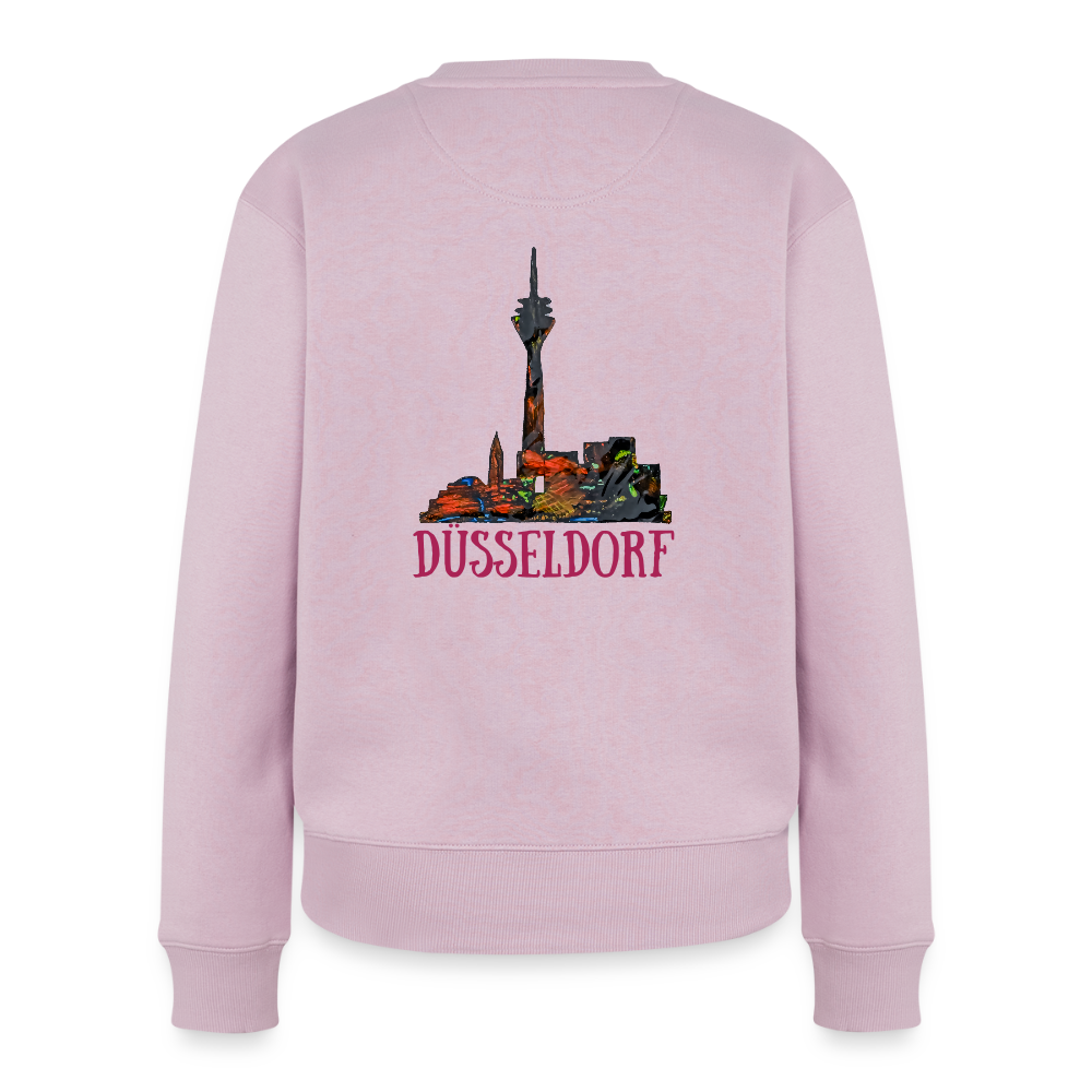 Frauen Pulli Düsseldorferskyline Backprint - Altrosa