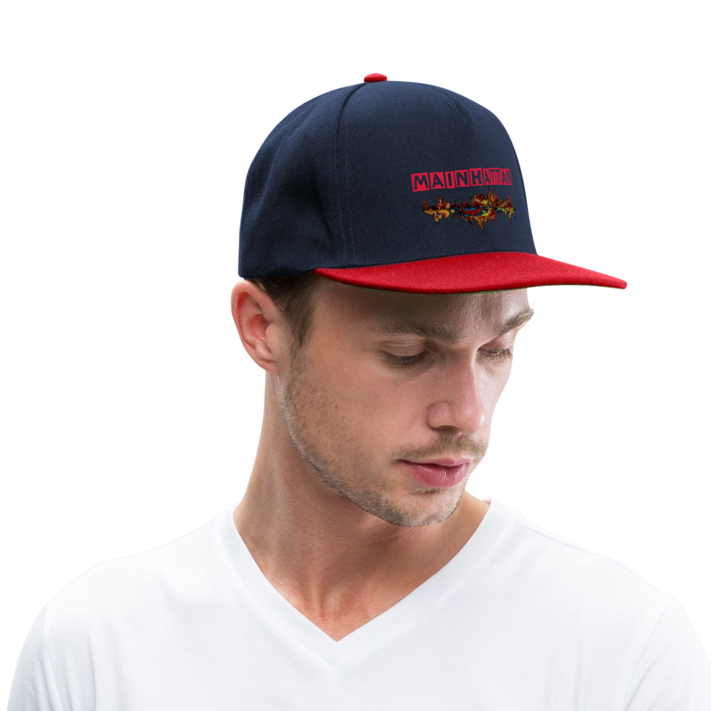 Snapback Cap - Navy/Rot