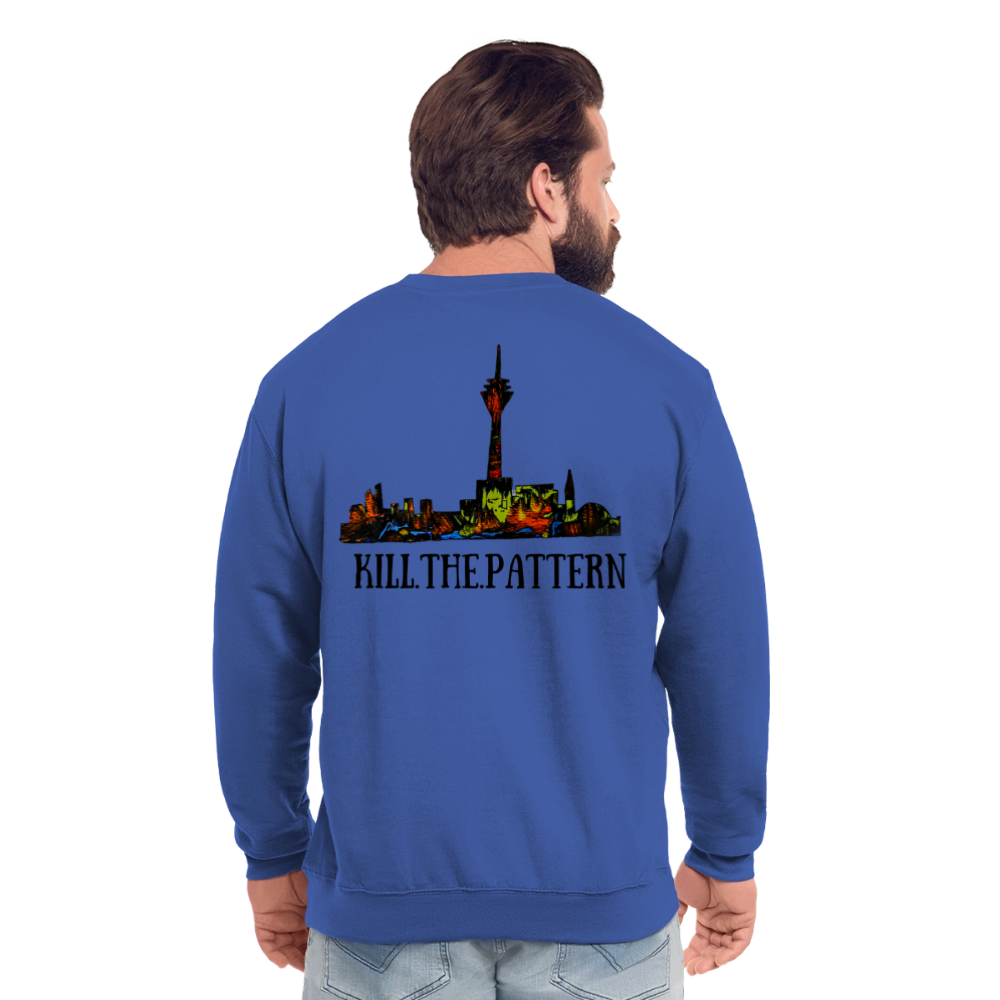 Unisex Pulli Düsseldorfer Skyline Backprint - Royalblau