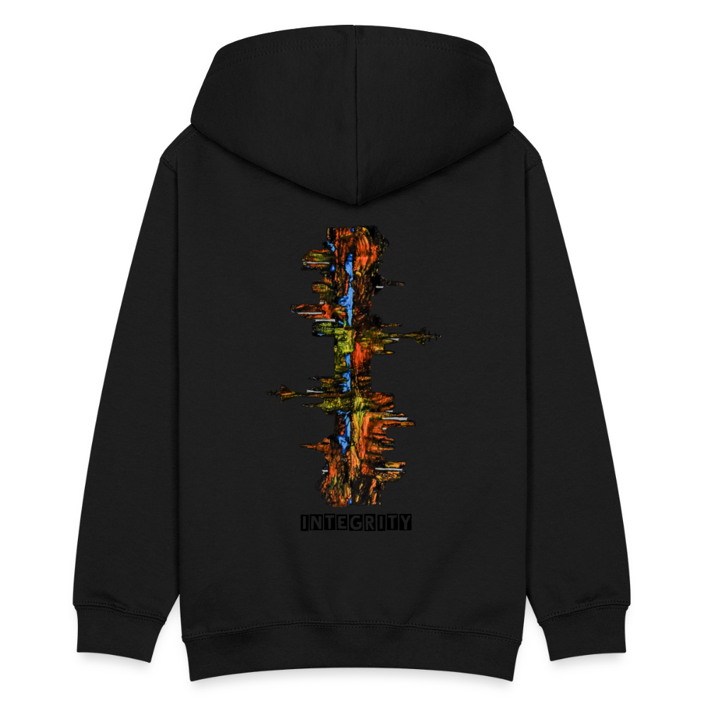 Teenager Hoodie Düsseldorfer Skyline Backprint - Schwarz