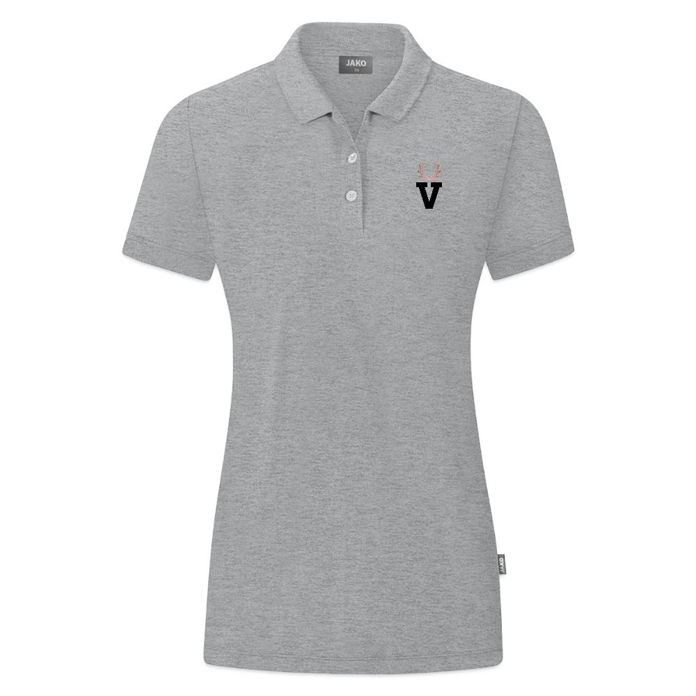 JAKO Frauen Polo Organic - Grau meliert