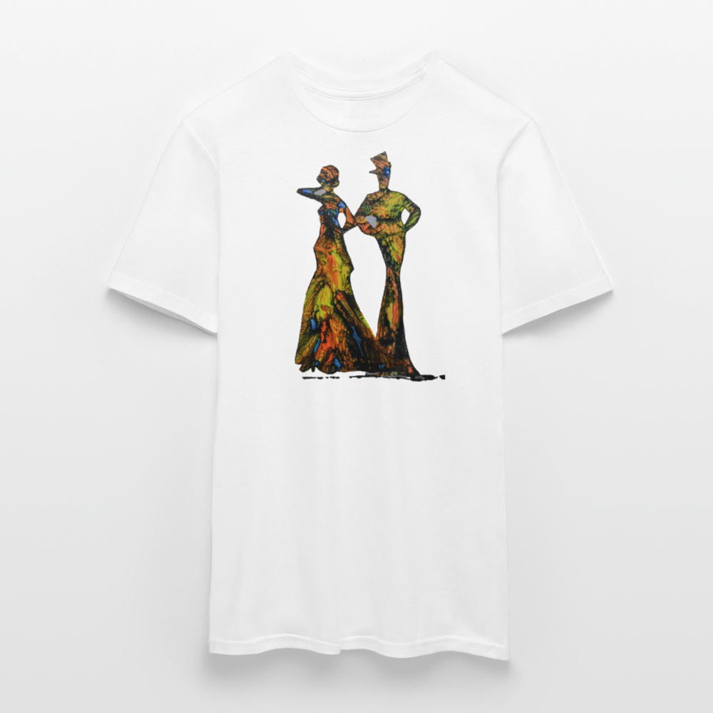 Männer T-Shirt Zylinder und Stella - Weiß