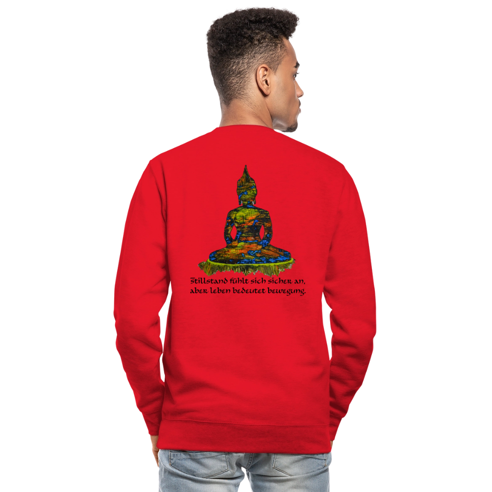 Unisex Pulli Buddha Backprint - Rot