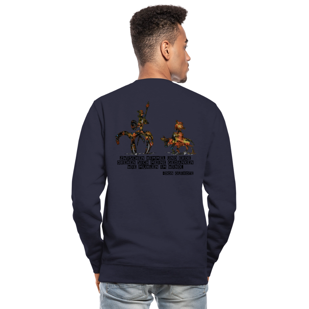 Unisex Pulli Don Quixote Backprint - Navy