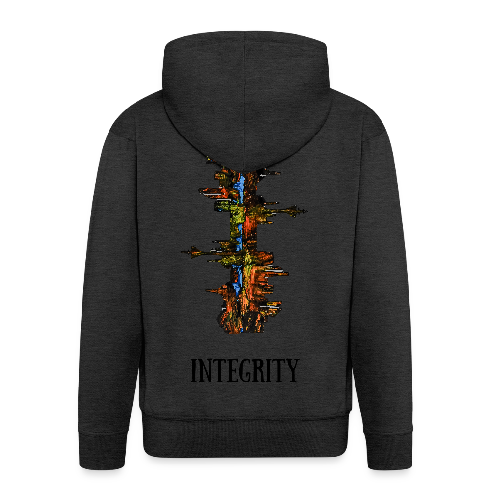 Männer Kapuzenjacke Düsseldorfer Skyline Backprint - Anthrazit