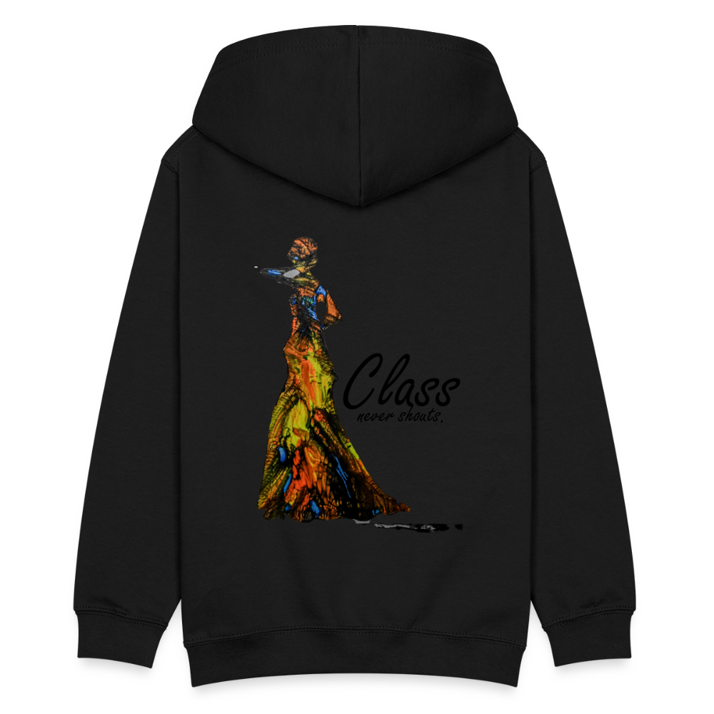 Teenager Hoodie Class Backprint - Schwarz