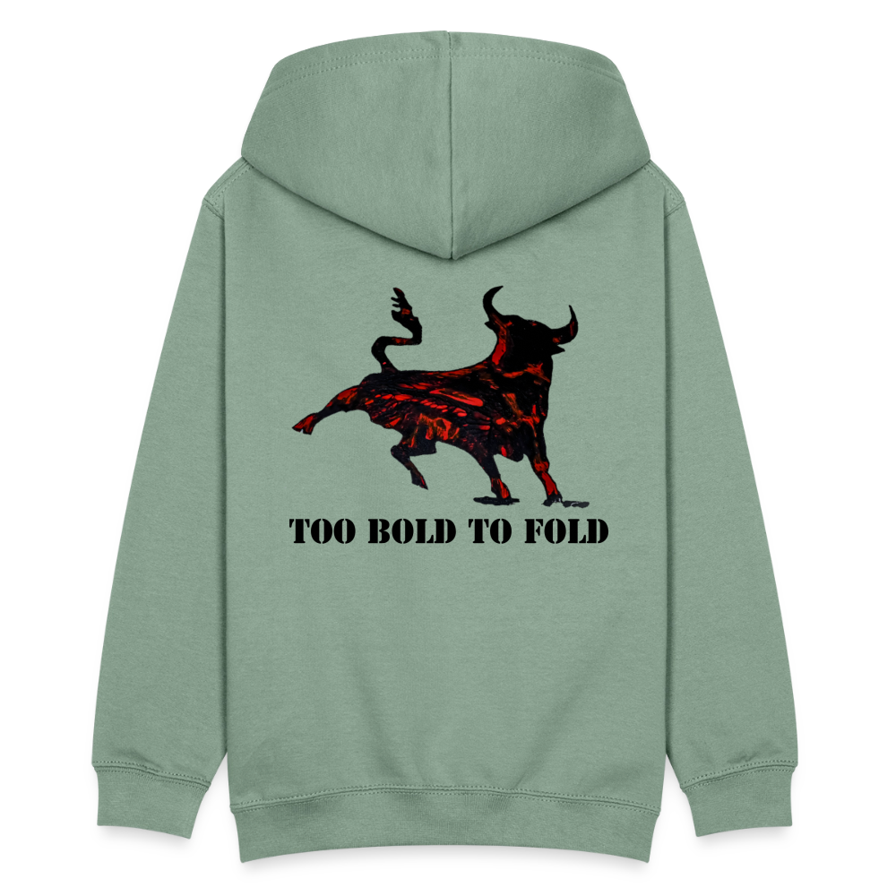 Teenager Hoodie Torro Backprint - Graugrün