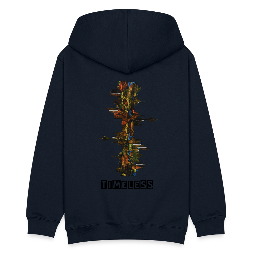Teenager Hoodie Düsseldorfer Skyline Backprint - Navy