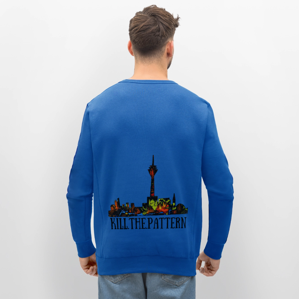 Unisex Bio Pulli Düsseldorfer Skyline Backprint - Königsblau